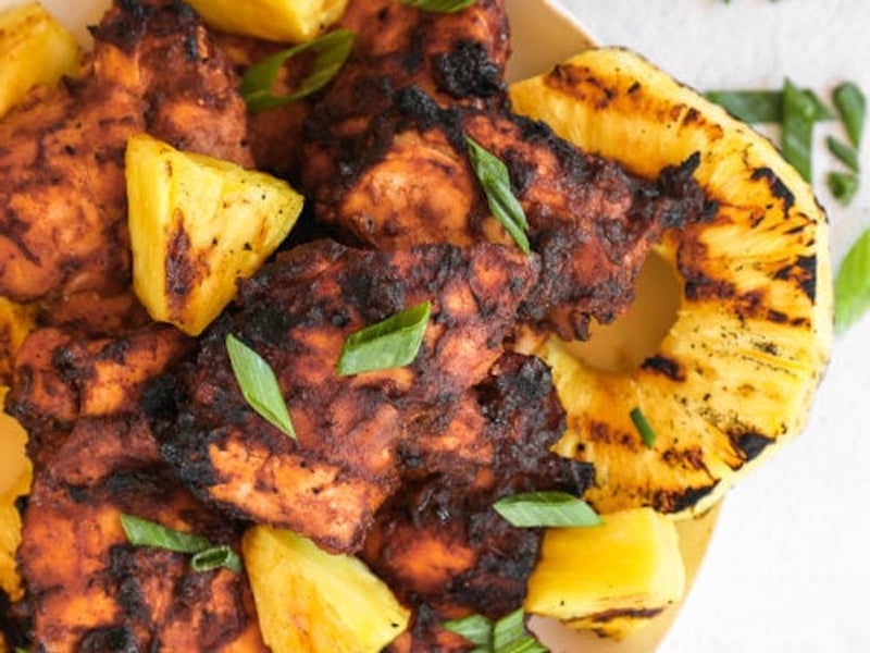 Whole30, grilled pineapple marinated chicken recipe
